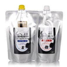 뉴겐 금송 이카 보쿠쥬우 오징어먹물 헤어칼라 1제 500ml + 2제 500ml, 다크브라운, 1세트